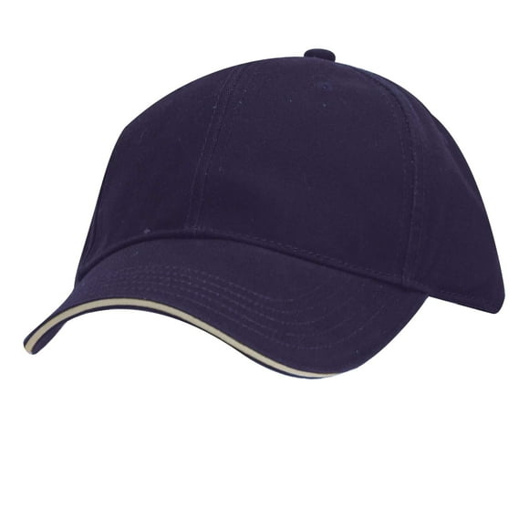 Dorfman Pacific Co. Men's Structured Twill Cap with Sandwich, Navy/Stone, One Size