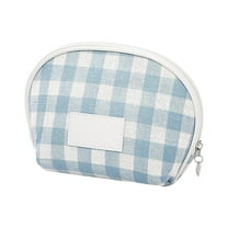 Cute Checkered Makeup Bag â Small Travel Cosmetic Pouch with Zipper, Mini Purse Organizer for Women & Girls, Portable Make Up Case for Toiletries & Accessories