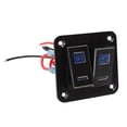 thumbnail image 1 of Panel de Interruptor Basculante ANGGREK Interruptor de Palanca Encendido Apagado Universal 2 Bandas Impermeable 5 Pines Retroiluminado Azul, 1 of 8