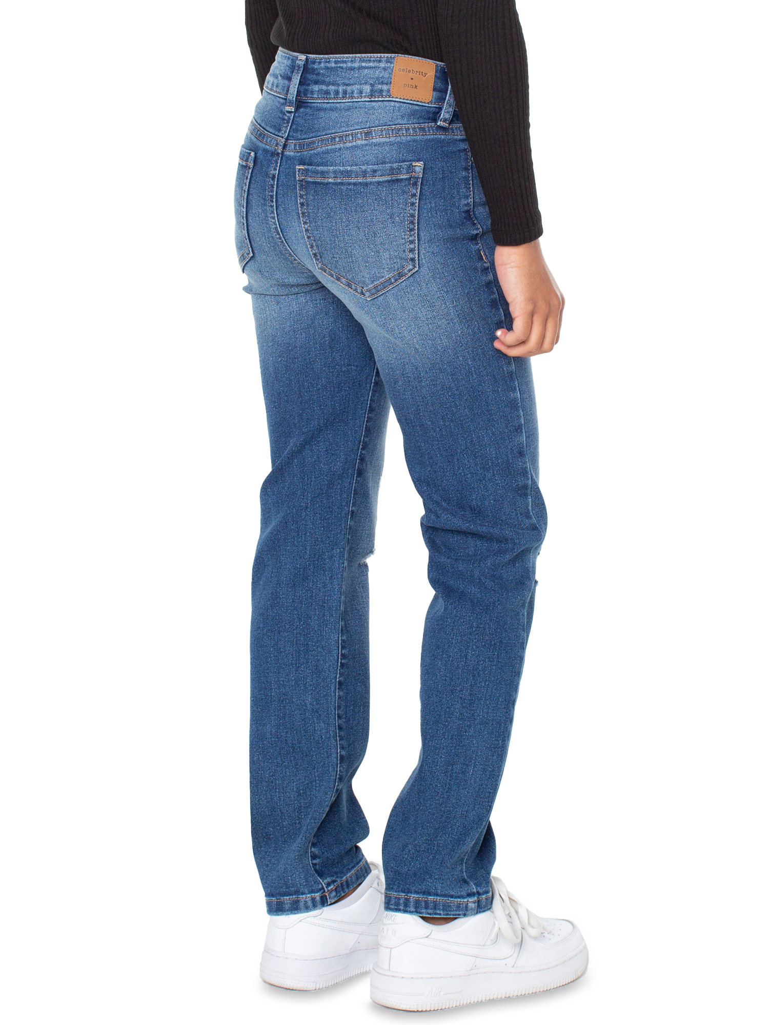 Celebrity Pink Girls Mid Rise Straight Jeans, Sizes (7-12) - Walmart.com