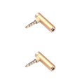 thumbnail image 3 of ZLight Stereo Plug Adapter Headphone Splitter Digital Cameras Audio Cable 90° Converter Accessories for Smartphone Microphone Gold 2Set, 3 of 6
