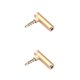 thumbnail image 1 of Adaptador estéreo Injueey aleación profesional Divisor de auriculares dorado 2Conjunto, 1 of 6