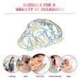 thumbnail image 2 of YFYANG Cap Double Imperméable Motif Feuillage Plantes Shower Cap, Réutilisable pour Tous Types et Tailles de Cheveux, 2 of 6