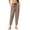 Brown, variant on BLVB Women's Cropped Lounge Pants Lightweight Elastic Waist Tapered Pant with Pockets Summer Casual Loose Trousers