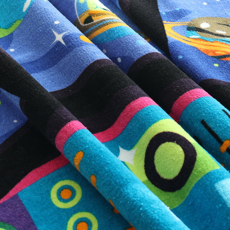 Mainstays Shark Bite Pattern Beach Towel, Multi-Color, 60”L x 28”W