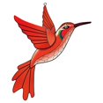 thumbnail image 1 of Fashion Metal Hummingbird Wall Art Decor Colorful Simulation Animals Garden, 1 of 8