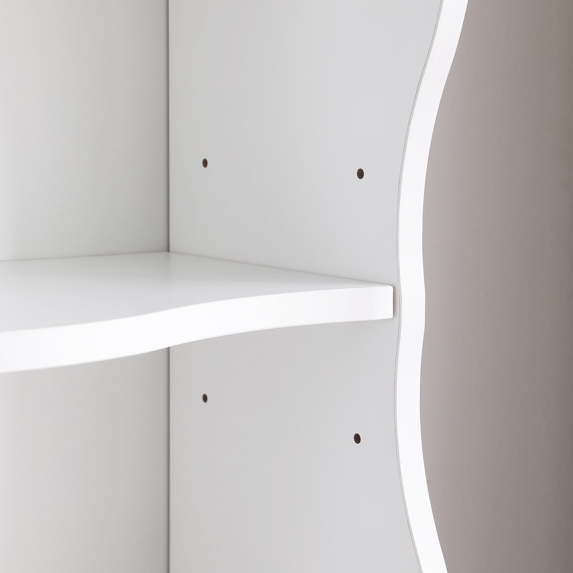71" Tall Narrow Bookcase with Storage Cabine,8 Tier Cube Bookshelf Display Shelf Stand for Home Office, Living Room,White