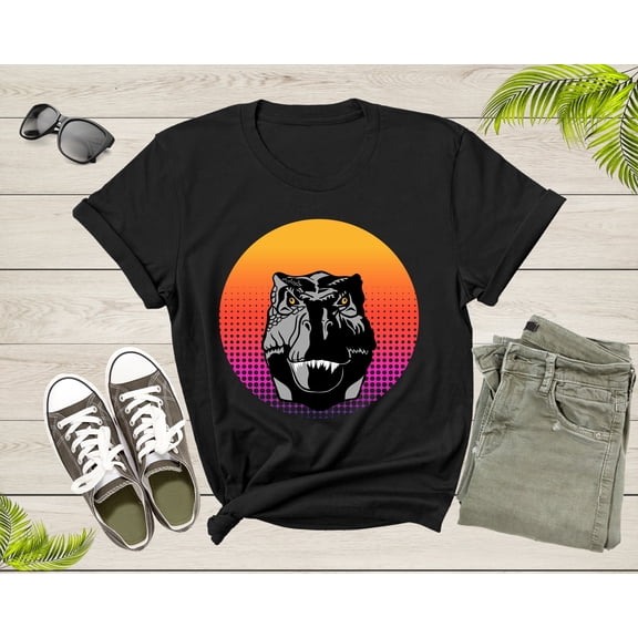 Cool Dinosaur T-Rex Animal Bird at Sunset for Men Women Kids T-Shirt Dino Dinosaur Animal T Shirt Cool Trex Dino Tshirt