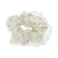 thumbnail image 5 of Unique Bargains 1 Pc Scrunchie Fashion Polka Dot Lace Hair Elastics Brown, 5 of 5
