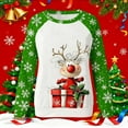 thumbnail image 6 of DailyTrove Womens Winter Christmas Reindeer Sweater - Long Sleeve Red Accent, Festive Casual Wear,Green,M, 6 of 6