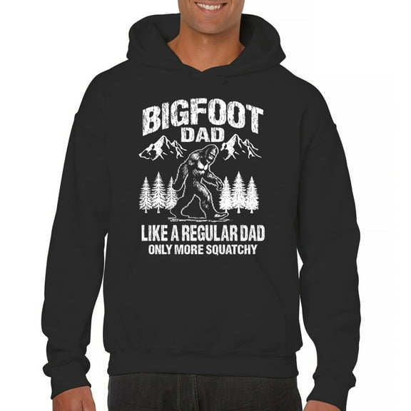 Bigfoot Dad Sweatshirt More Squatchy Funny Daddy Sasquatch Dad Joke Outdoor Camping Father's Day Gift Idea Hoodie
