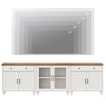 thumbnail image 5 of WAMPAT Farmhouse 100 Inch TV Stand, White Entertainment Center with Storage Cabinets & Drawers, 5 of 8