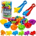 thumbnail image 1 of Counting Animals Toys Matching Games With Color Sorting Bowls Preschool Learning Activities For Math Montessori STEM Educational Sensory Toys For Kids, Christmas Gift, Halloween Gift, 1 of 5