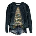 thumbnail image 6 of Kaprioy Womens Cute Christmas Sweatshirts Long Sleeve Tops Pullover Sweatshirts Trendy Christmas Tree Graphic Holiday Crewneck Fall Fashion Clothing AG, XXL, 6 of 6