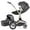 Dary grey, variant on Hot Mom 360 Rotate Baby stroller 2 in 1 with Bassinet Combo,Reversible Travel System ,Luxury Leather Pram,0-48 Months,Grey