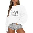 thumbnail image 1 of Gibobby Sudaderas para mujer Sudadera con cuello redondo para mujer(Blanco,XL), 1 of 4