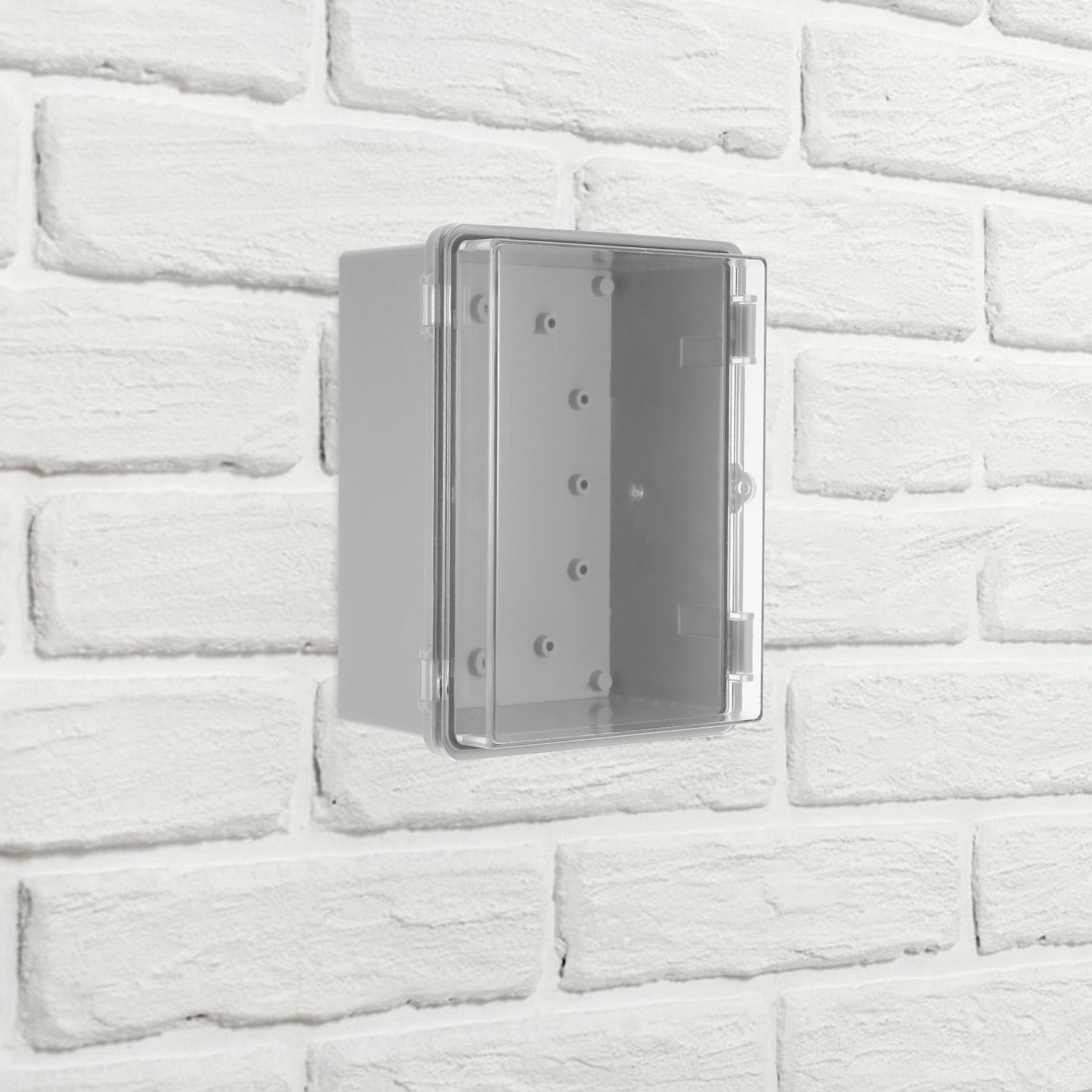 FRCOLOR Waterproof Electrical Junction Box Plastic Dustproof Outdoor Project Enclosure With Hinged Shell And Mounting Plates