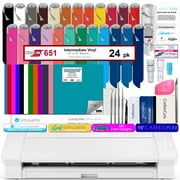 Silhouette Cameo 4 Plus Bundle with 24 Vinyl Sheets, 12 HTV Sheets, 1mm Blade, Transfer Tape, Deluxe Vinyl Tool Kit, Start Up Guide, and Bonus Designs