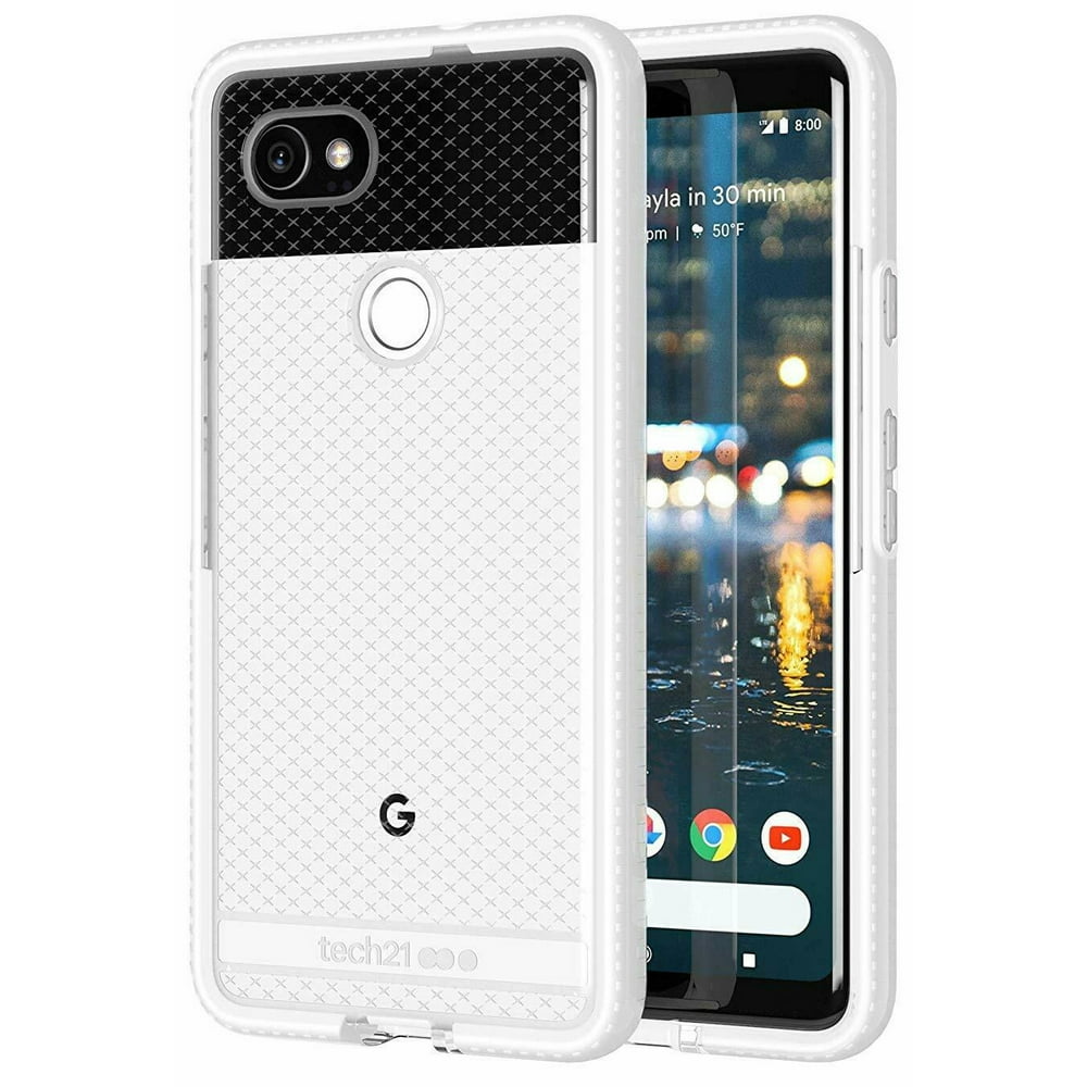 Tech21 White Clear EVO Check Anti-Shock Case TPU Cover for Google Pixel