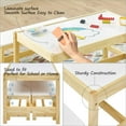 thumbnail image 4 of MUSEHOMEINC Wooden 3 In 1 Kids Toddlers Play Table and Bench Chair Set, 4 of 7