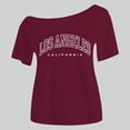 thumbnail image 5 of Girl's Off The Shoulder Shirt Top Los Angeles Graphic T-Shirt Short Sleeve T shirts Tee, 5 of 5