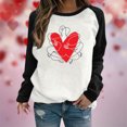 thumbnail image 2 of WXLWZYWL Trendy Sweatshirts For Women 2023 Women Long Sleeves Casual Valentine'S Day Printing Round Neck Sweatshirt Crewneck Pullover Tunic Tops, 2 of 5