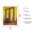 thumbnail image 2 of Espagne (Spain) - Aqueduct of Segovia - Vintage Travel Poster by Jacques H. Delpy c.1943 - Bamboo Fine Art 290gsm Paper (Unframed) 17x22in, 2 of 4