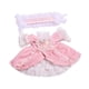 thumbnail image 4 of Vestido de princesa para muñecas perfke con diadema para muñecas de 38 cm Rosa, 4 of 9