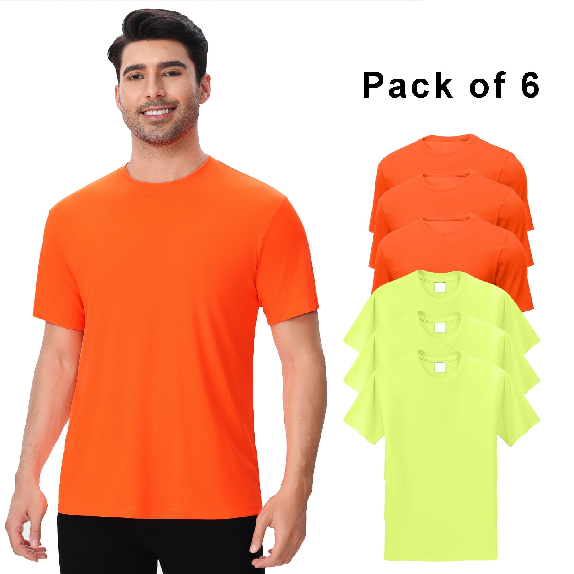 High Visibility Safety Work T-Shirt for Men, Pure Dry Fit Hi Vis