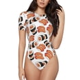thumbnail image 1 of Balery Sushi Roll Body de cuello redondo de manga corta para mujer Tops de manga corta Tops básicos-X-Large, 1 of 7