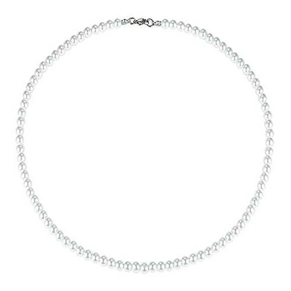 Faux Pearl Necklace Vintage: Fashion Bead Necklace Faux Pearl Jewelry for Men