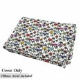 thumbnail image 5 of Sea Animals Floor Pillow Lounger Cover, Pattern Penguins in Colorful Hats and Scarfs Cold Winter Fun Art, Nap Mat Printed Fabric Case for 5 Pillows, 88" x 36", Multicolor, by Ambesonne, 5 of 5