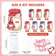 thumbnail image 4 of 48 Pack Valentine Gift Cards for Kids Classroom, Gnome Mason Jar Valentines Day Cards with Treat Bags, DIY Candy Valentines for School Exchange Party Favors (Candy Not Included), 4 of 9