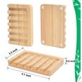 thumbnail image 3 of 3 Pack Bamboo Soap Dish, Bar Soap Holder With Self Draining Tray, Natural Waterfall Drain Soap Saver, Used for Bathroom, Kitchen, 3 of 6