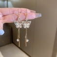 thumbnail image 4 of New Fashion Trend Unique Design Elegant Delicate Zircon Butterfly Tassel Earrings For Women Jewelry Wedding Party Premium Gifts, 4 of 6