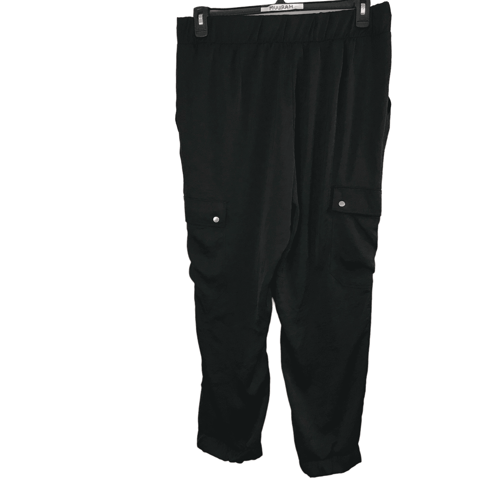 $69.50 Calvin Klein Women Commuter Active Woven Cropped Pants, Black, L 