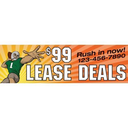 Horizontal Semi Custom Banner Quarterback 10 X 3 Walmart Com