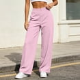 thumbnail image 4 of JOANKDMI Athletic Pants for Women Stretchy Tummy Control Butt Lifting High Waisted Elastic Waist Straight Leg Bottoms Sports Gym Active Yoga Trousers with Pockets, 4 of 5