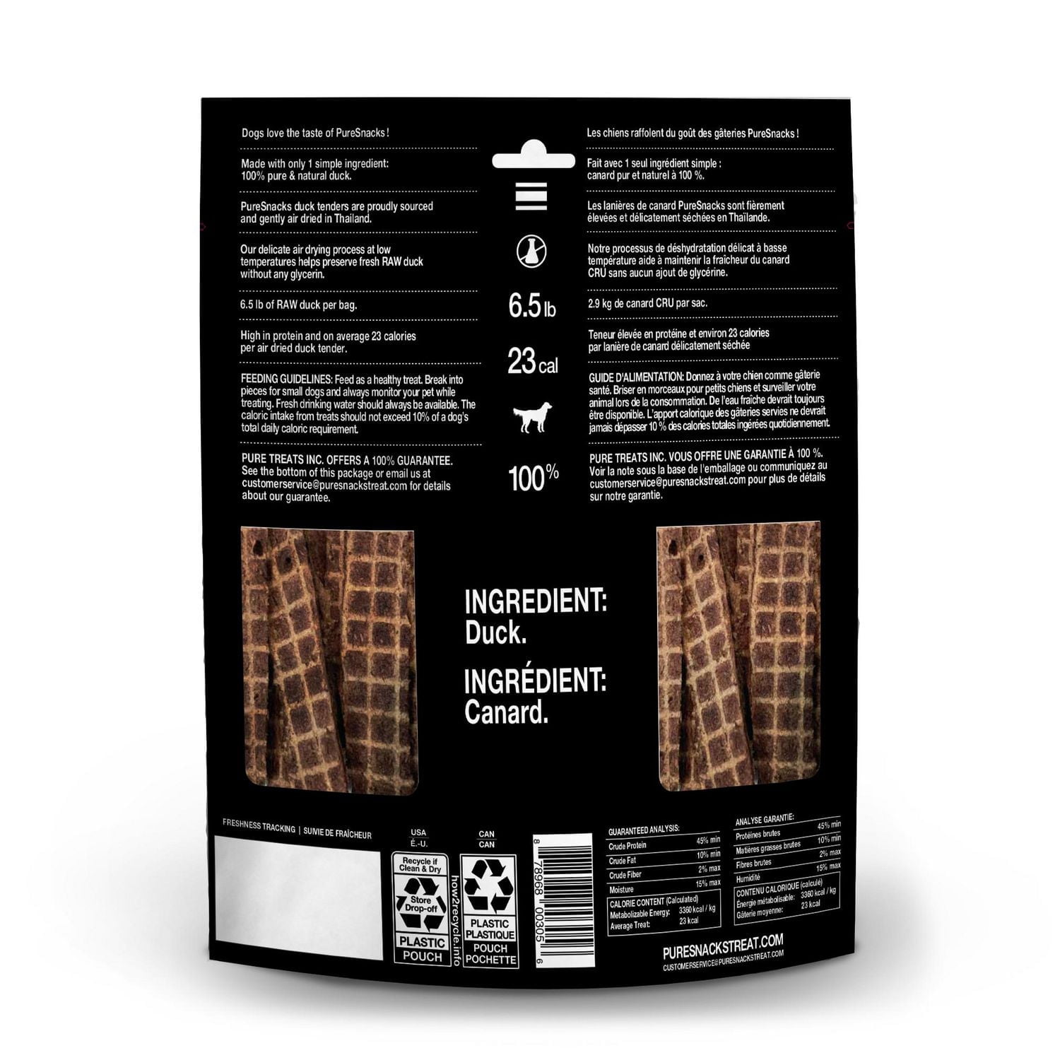 PureSnacks Duck Jerky Dog Treats