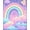 Purple Multi, Pattern 1, variant on ODIKA Pink Mermaid Kawaii Galaxy Tie Dye Shaped Floormat Stain Resistant Low Profile for Dorm Room, Small Living Apartment
