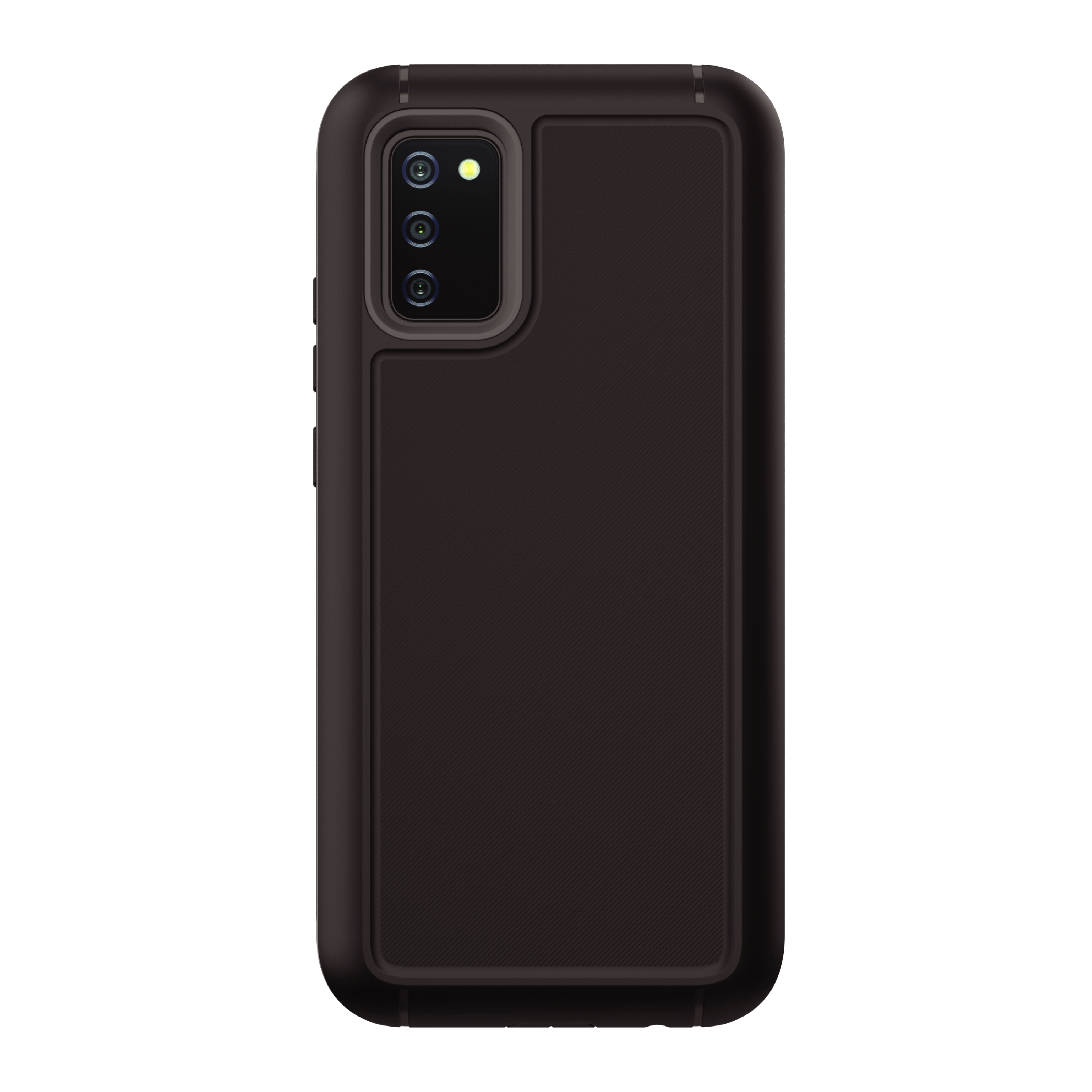 onn. Rugged Phone Case with Built-in Antimicrobial Protection for Samsung Galaxy A02s- Black