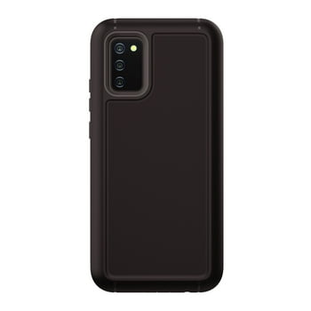 onn. Rugged Phone Case with Built-in Antimicrobial Protection for Samsung Galaxy A02s- Black