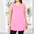 thumbnail image 4 of Timegard Camisoles pour Femmes Grande Taille Col Rond Sans Manches Blouse Ample d'Été Décontractée avec Poches, 4 of 6