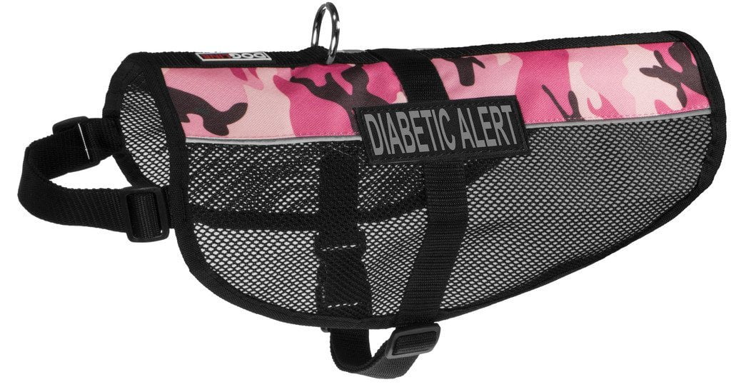 13"16" MaxAire Mesh Vest for Dogs and 2 Removeable "Diabetic Alert