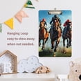 thumbnail image 2 of ALAZA Plastic Clipboard A4 Letter Size Decorative Clipboards for Students Women Men 9" x 12.5" Horse Racing, 2 of 6