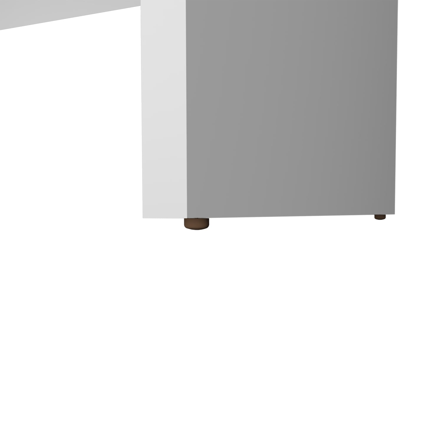 Minimalist White Work Desk for Home Office with Cable Management, 47.2" x 29.5" x 20.9"