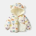 thumbnail image 2 of Girl Winter Coat Puffer Jacket Boys Full-Zip Long Sleeve Thicken Windproof Jacket Outwear Hooded Jackets Baby Winter Suit 4-5 Years, 2 of 5