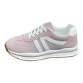 thumbnail image 5 of Rokment Platform Running Shoes Fashion Sneakers for Women Comfortable Trendy Casual Color Block Suede Leather Chunky Non Slip Walking Tennis Skate Shoes Purple Size 7.5, 5 of 6