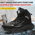 thumbnail image 3 of Men's Steel Toe Safety Boots,Non Slip Ankle Protection Safety Shoes,Puncture-Resistant Work Shoes for Factory|Construction|hiking|Outdoor,Black Size 9.5, 3 of 10