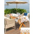 thumbnail image 4 of Outdoor Tablecloth with Umbrella Hole and Zipper, Orange Green Fall Rectangle Table Cloth 54x80 Inch Waterproof Tablecloth, Thanksgiving Pumpkins Maple Leaf Picnic Table Cover for Patio Camping, 4 of 7